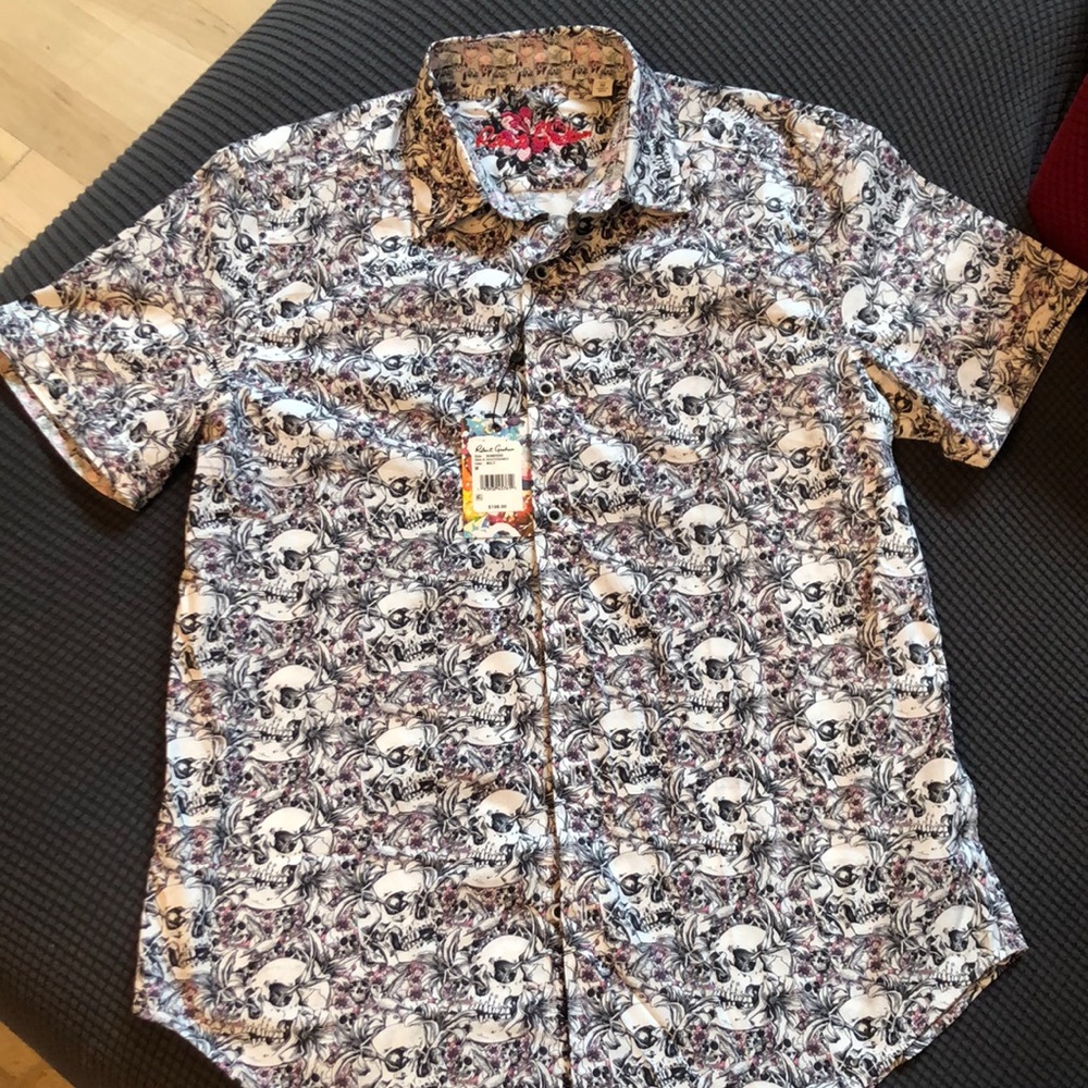 Robert Graham Men’s Floral Skull S/S